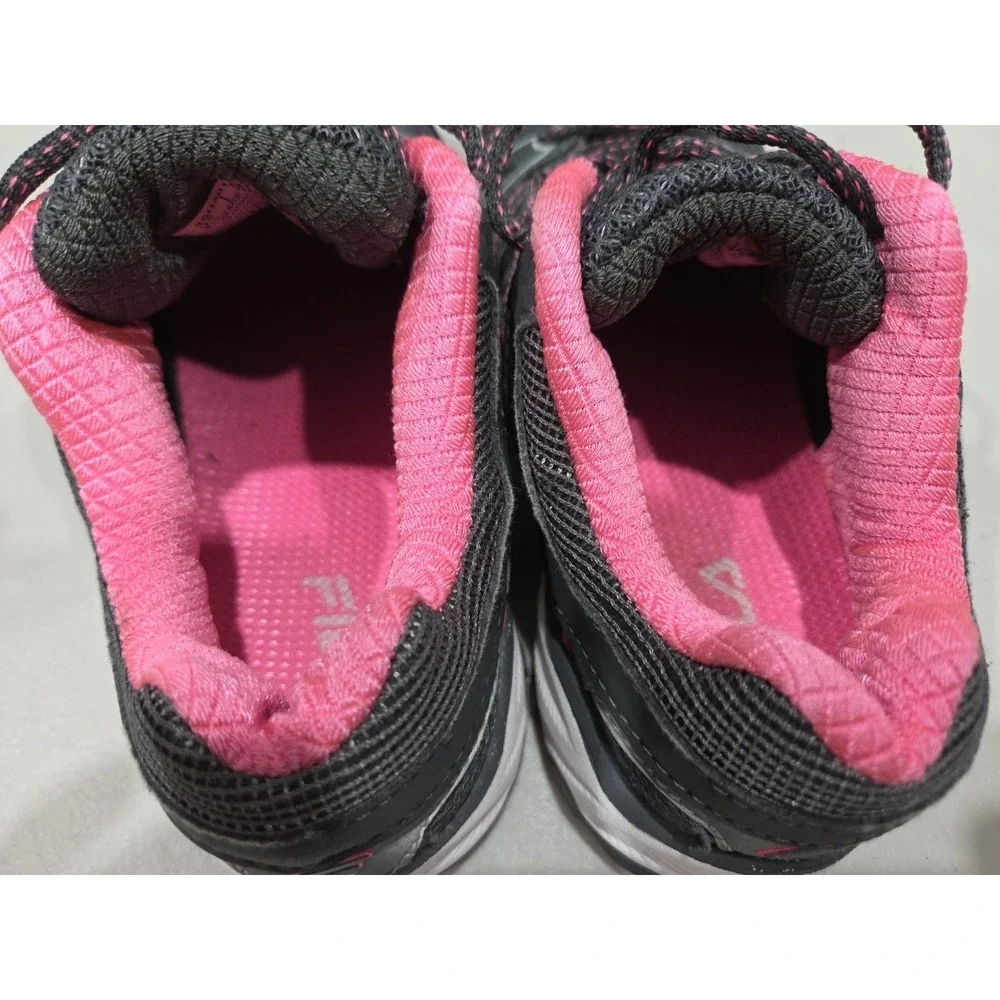 Fila All Terrain Girls Athletic Sneakers Sz 4.5 /5SH40072-079 Charcoal Gray Pink